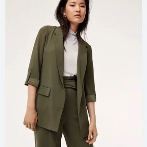 Aritzia Babaton Delos Women’s Blazer | Olive Green | Size 2 | Triacetate Blend